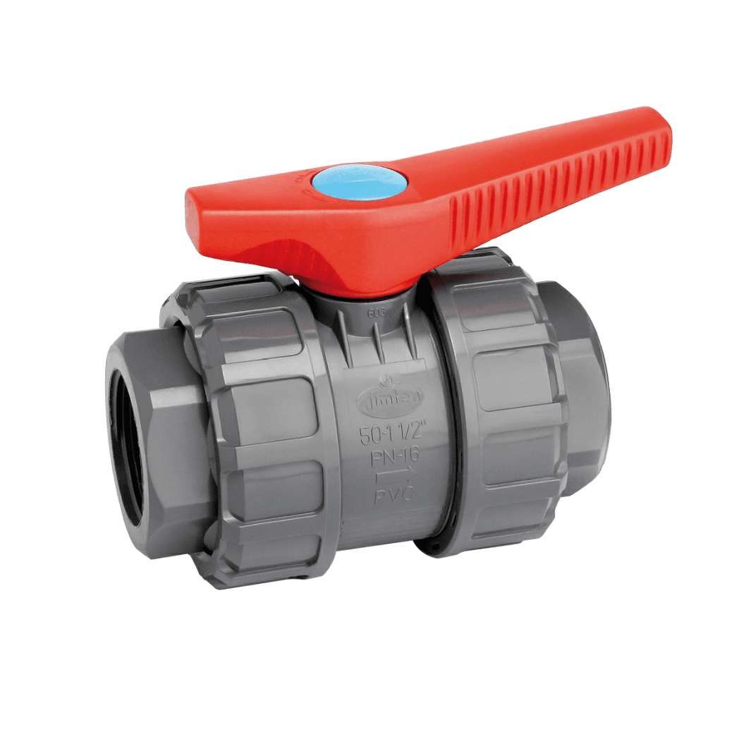 Válvula bola PVC rosca hembra 2” JIMTEN Válvula bola PVC ø63mm 3 vías JIMTEN