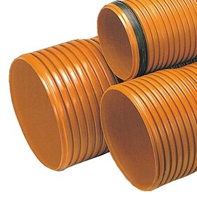 Tubo PVC saneamiento ø200mm SN8 corrugado Tubo PVC saneamiento ø160mm SN2 compacto