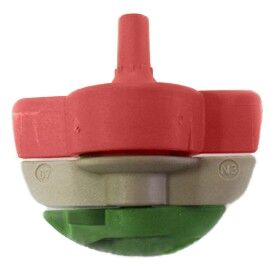 Boquilla microaspersor SPINNET 120l-h conex. macho roja-verde Microaspersor AQUASMART 2002 naranja boq. gris 28l/h