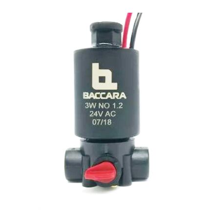 Solenoide BACCARA 3 vías 2 hilos 24V AC NO Solenoide G75-A BACCARA 24V AC 3 vías 2 hilos N.O.