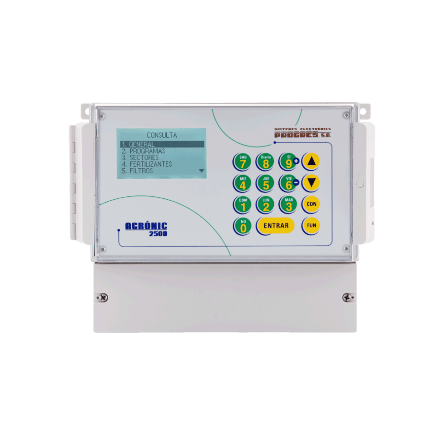 Programador Agrónic 2518 12V DC caja Programador Agrónic 5520 220V/24V AC Empotrar