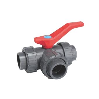 Válvula bola PVC ø50mm 3 vías JIMTEN Válvula bola PVC ø63mm 3 vías JIMTEN