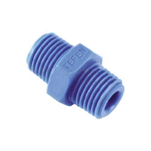 Machón TEFEN rosca macho 1-2” Válvula 3 vías SAGIV rosca macho 1/4'', salidas rosca hembra 1/4"