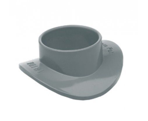 Injerto clip PVC sanitario ø160-ø32mm tipo escudo gris