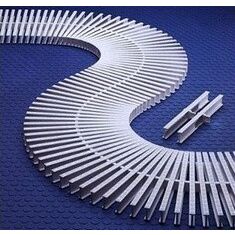 Módulo rejilla transversal curvas, 22mmx295mm R19202 Placas esquinas canal rebosadero 90º, 22mmx245mm R:22380