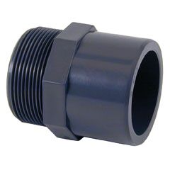 Terminal PVC rosca macho 1-2”- ø20-ø16mm PN10 Terminal PVC rosca macho 3''- ø90-ø75mm PN10