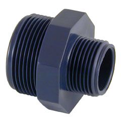 Machón PVC reducido rosca macho 1-2” 3-8” PN10 Machón PVC reducido rosca macho 1.1/2''-1'' PN10