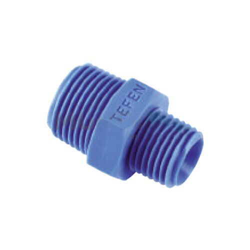 Machón TEFEN reducción rosca macho 1-4”- 1-8” Válvula 3 vías SAGIV rosca macho 1/4'', salidas rosca hembra 1/4"