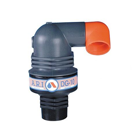 Ventosa BARAK DG-10 R.M. 2” trifuncional plástico gris PN10 Ventosa doble efecto R.H. 1'' fundición dúctil