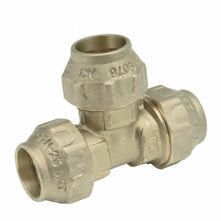 Te latón manga ø40mm tubería PE Te latón brida ø90mm tubería PE
