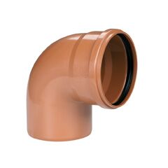 Codo PVC 87º 30′ saneamiento ø160mm M-H teja Codo PVC 87º 30' saneamiento ø400mm M-H teja