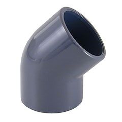 Codo PVC 45º ø110mm encolar PN16 Codo PVC 45º mixto ø20mm - rosca hembra 1/2'' PN10