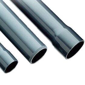 Tubo PVC encolar ø40mm 16 atmósferas Tubo PVC junta elástica ø63mm 6 atmósferas