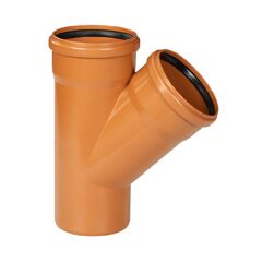 Te PVC 45º saneamiento ø160mm M-H teja Te PVC 87º 30' saneamiento ø250mm M-H teja