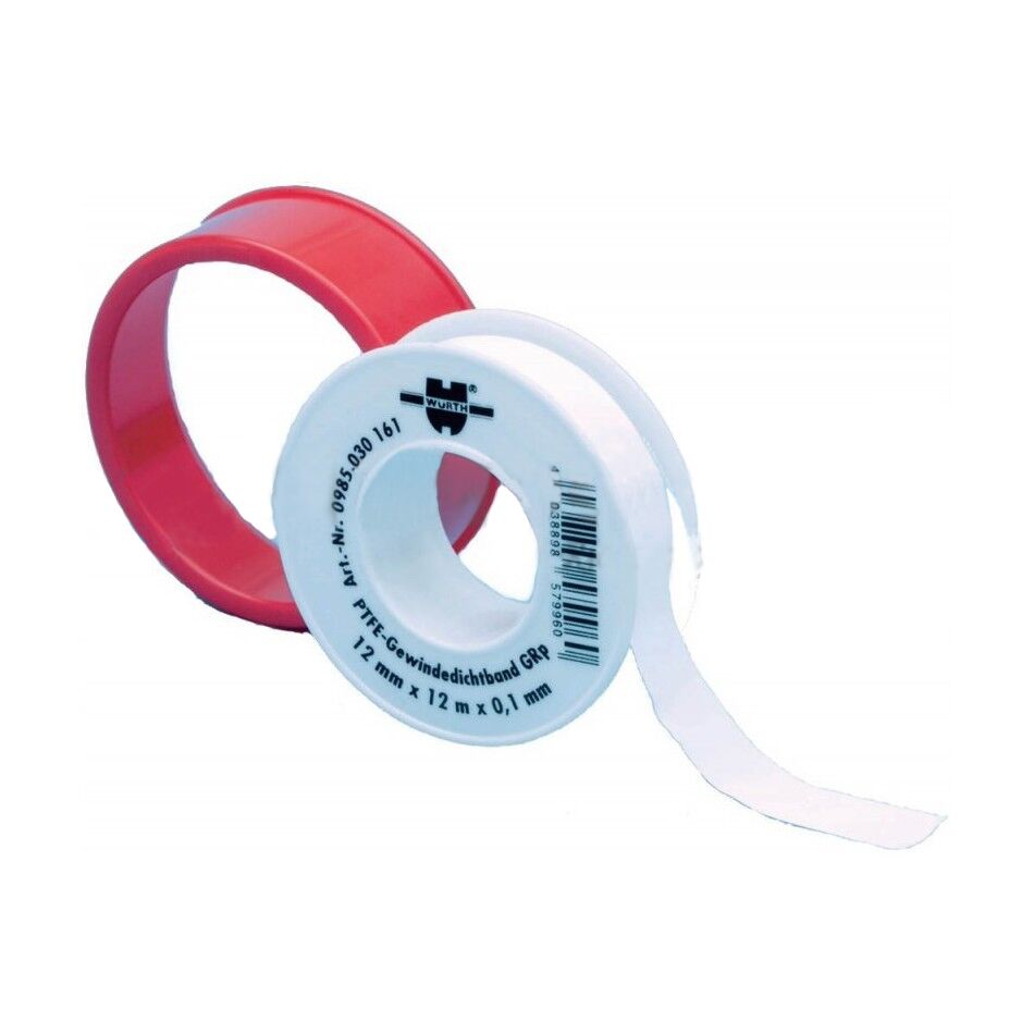 Cinta teflón PTFE 12mmx0,1mmx12m Cinta teflón PTFE 12mmx0,1mmx12m
