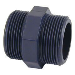 Machón PVC rosca macho 1” PN10 Machón PVC reducido rosca macho 1.1/2''-1'' PN10