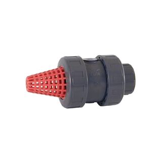 Válvula de pie PVC ø90mm malla roja serie bola