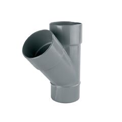 Te PVC 87º 30' sanitario ø315mm M-H gris