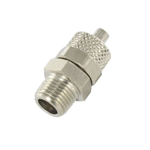Conector níquel rosca macho 1-8”- ø6mm Conector níquel rosca macho 1-8”- ø6mm