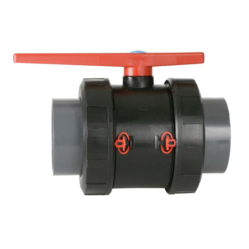 Válvula bola PPFV ø75mm JIMTEN Válvula bola PVC ø63mm 3 vías JIMTEN