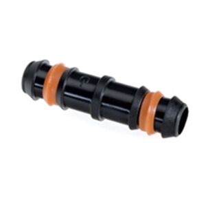 Manguito empalme seguridad ø16mm anillas naranjas tubería PE Manguito empalme seguridad ø16mm acetal marrón tubería PE