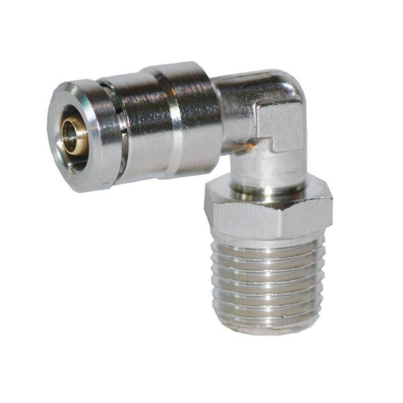 Codo níquel rosca macho 1-4”- ø8mm Codo níquel rosca macho 1/4''- ø8mm
