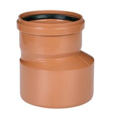 Ampliación cónica excéntrica PVC saneamiento ø125-ø200mm H-M teja Ampliación cónica excéntrica PVC saneamiento ø125-ø200mm H-M teja
